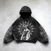 Hearujoy New goth streetwear sweatshirt hoodie demon girl print harajuku y2k tops oversized goth hoodies women couples gothic clothes